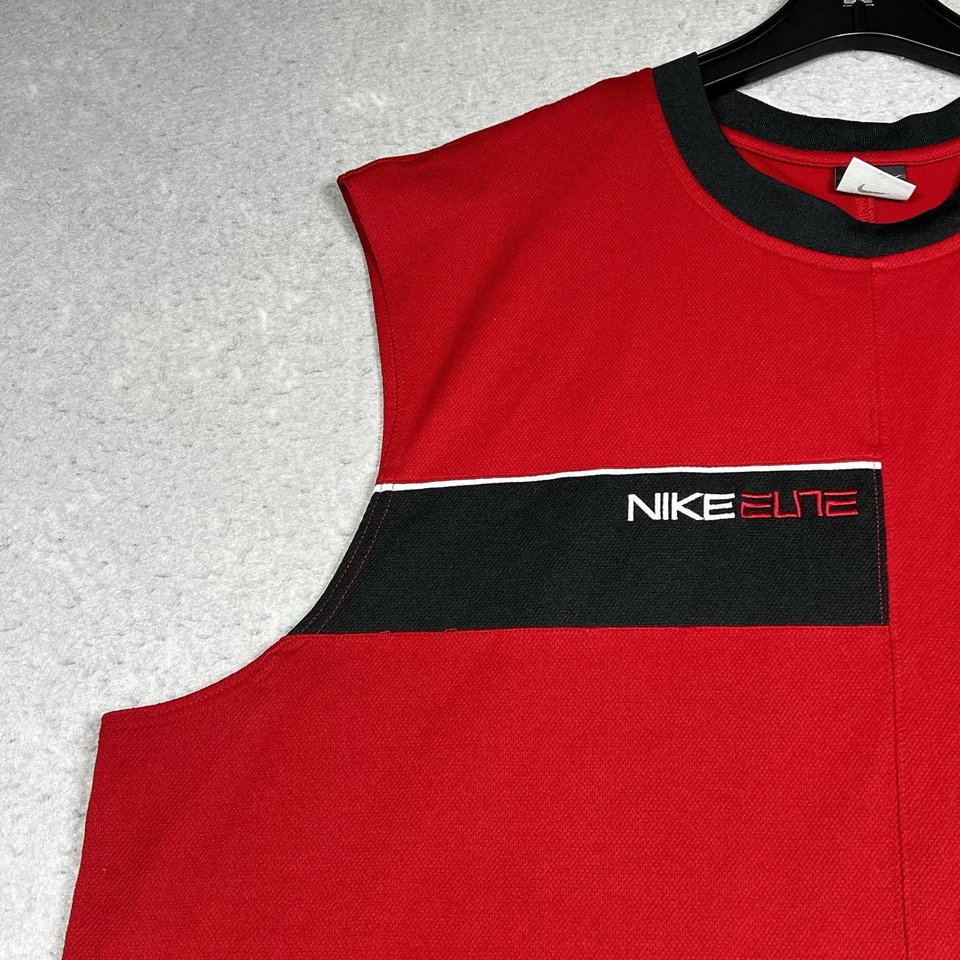 Винтажный Nike Elite Майка мужской XXL красный Dri Fit Джерси пуловер баскетбол #4 - Изображение 3 из 4