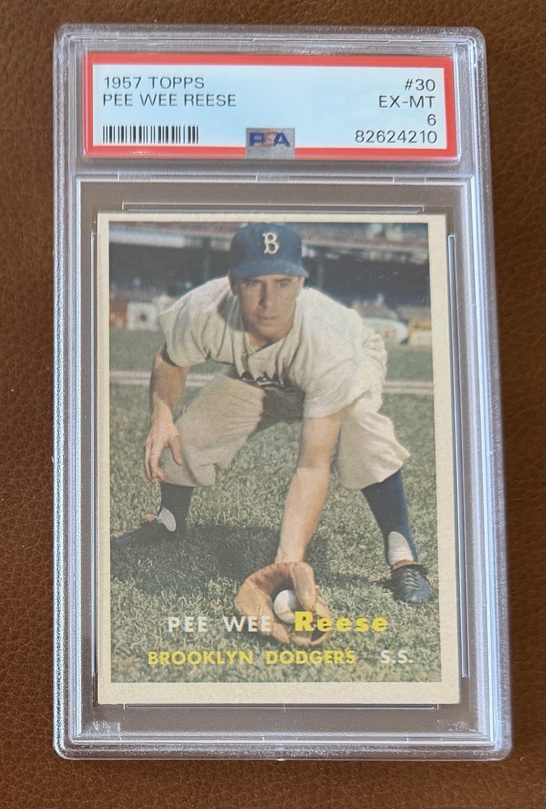 1957 Topps - #30 Pee Wee Reese - PSA 6