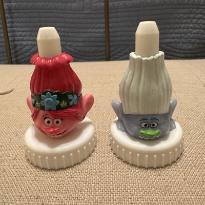 Trolls Poppy & Guy Diamond Good To Grow Juice Plastic TOPPER Lid Tops Set Of 2