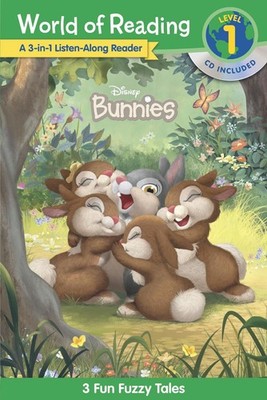 World of Reading: Disney Bunnies 3-in-1 Listen-Along Reader-Level 1: 3 Fun Fuzzy