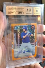 Kyle Schwarber 2015 Bowman  Chrome Mini Auto Orange Refractor #/25 #ffmks Bgs...