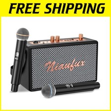 Bluetooth Karaoke Speaker with 2 Wireless Microphones