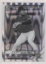 2021 Bowman Draft Chrome Black & White RayWave Refractor Jaden Hill #BDC-142 nd3