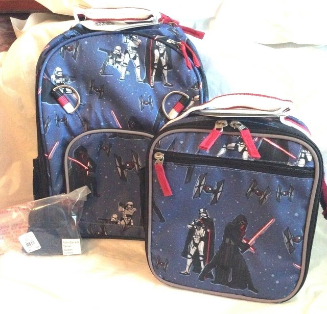 Pottery barn 4Pc SET Star Wars LARGE BACKPACK+LUNCH BOX+WATER BOTTLE