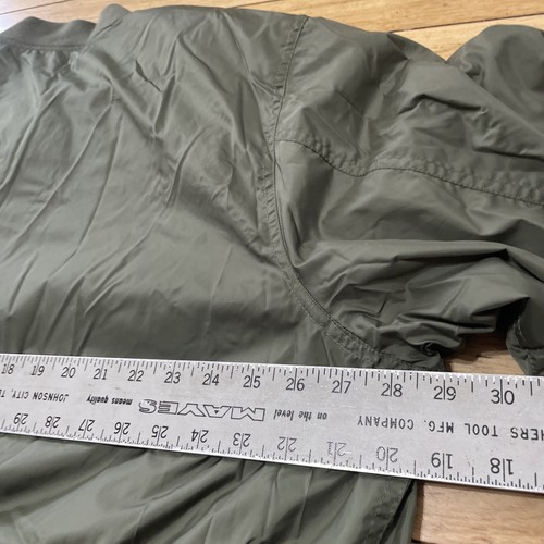 Old Navy Bomber Jacket Men XXXL Tall Green Army Mock Neck Zip Outdoor 3XLT 56" - Picture 9 of 22