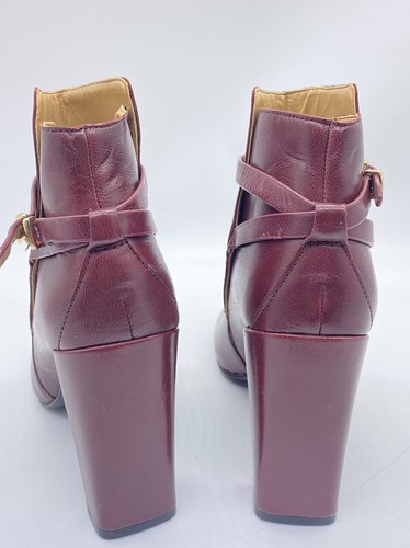 Stivaletti Banana Republic donna 5M Gayle punta aperta pelle rossa rosa nera - Foto 3 di 10