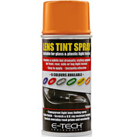 E-Tech Lens Tint Aerosol Spray Glass Plastic Styling Cars Lenses Orange 150ml