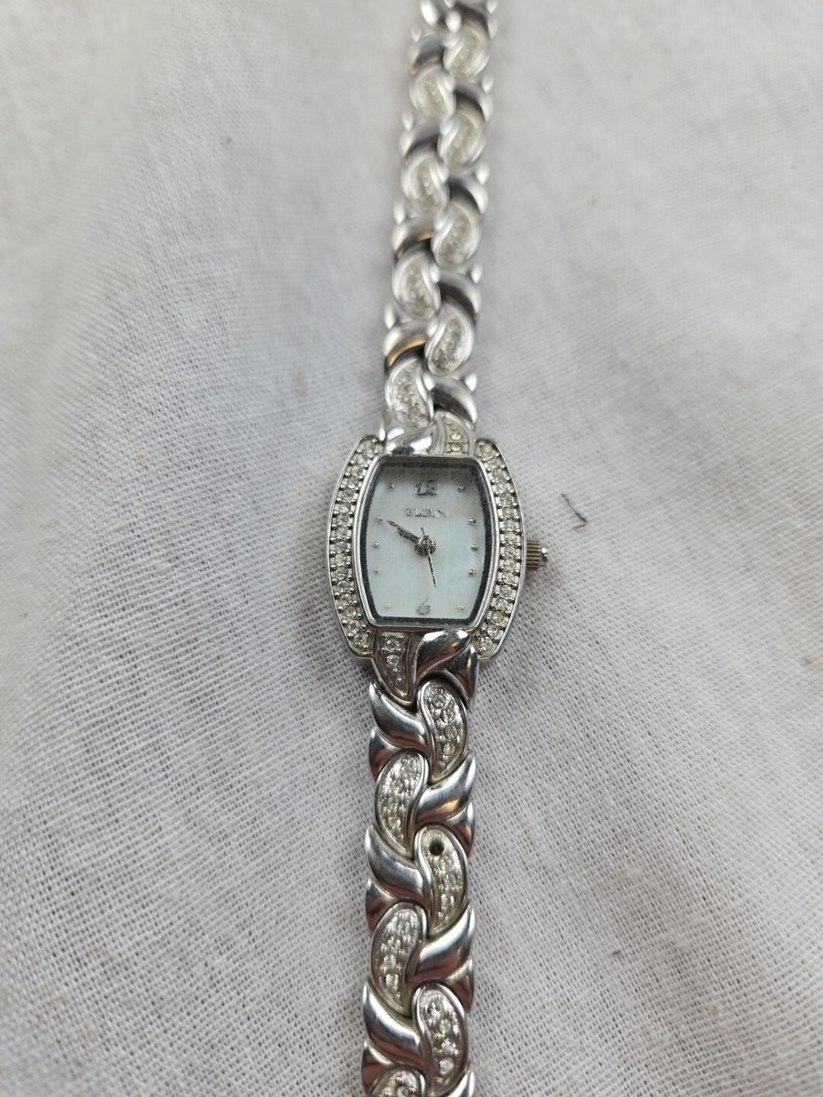 Ladies formal ELGIN watch Silvertone band & case with  display picture 1