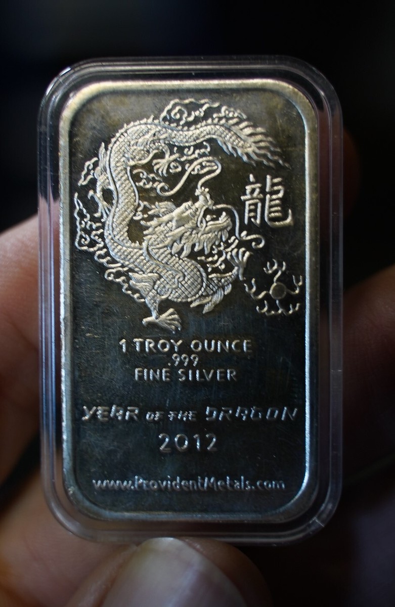 2012 Year of the Dragon Provident Metals 1 Troy oz .999 fine
