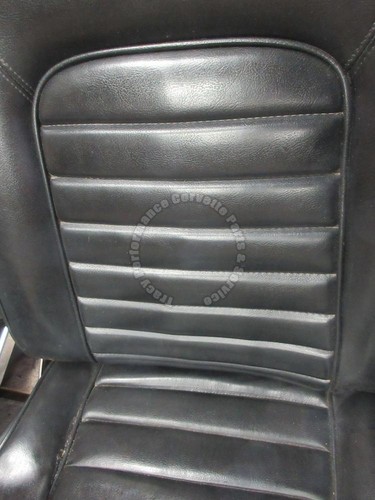 1966 Corvette Used Original Black Vinyl Survivor Seat Assemblies w/Tracks Pair - Bild 7 von 22