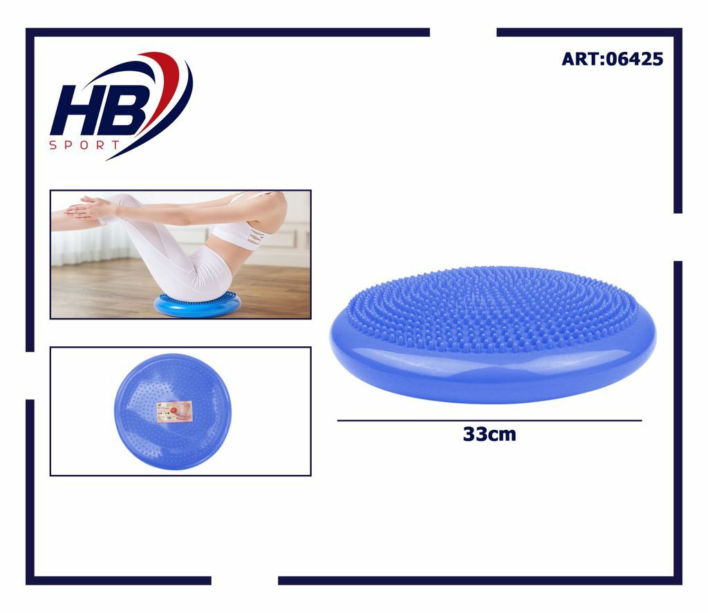 Disco De Equilibrio Propioceptivo Para Fitness Yoga 33cm Azul Dfh