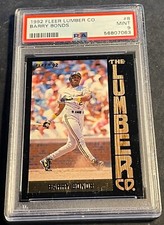 1992 BARRY BONDS FLEER LUMBER COMPANY #8 PSA 9 PIRATES POP 9