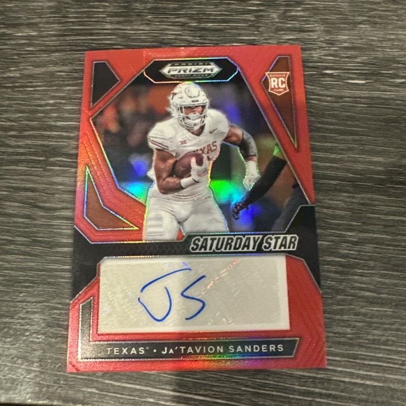 Ja’Tavion Sanders Autograph Card Numbered 5/199 And Mosaic Card