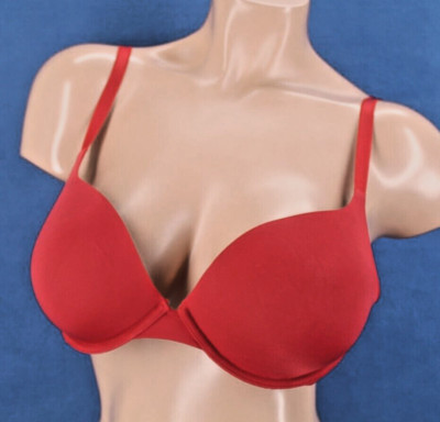 Savage X Underwire Padded Push Up Red Bra Size 34D #B8513