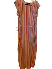 SALE - Rust Striped Maxi Dress - Long Tall Sally - Sz. 8
