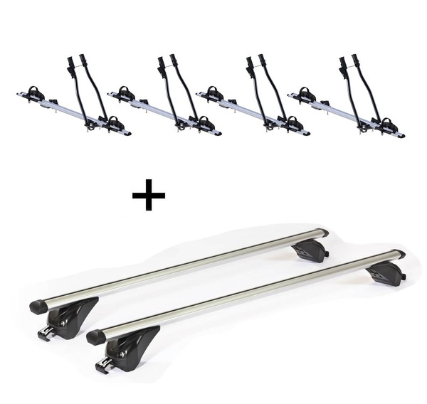4X FahrradträGer Sagittar+DachträGer KING1 FüR FüR Fiat Panda Iii Cross 5TüR Ab-image