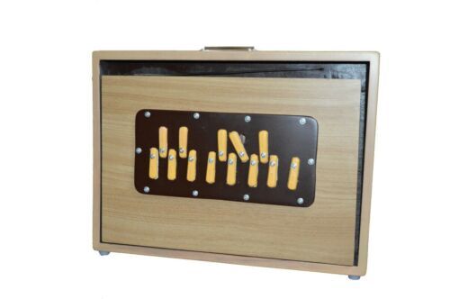 SUPER FINE QUALITY - TEAK WOOD - BIG SIZE (15" X 10" X 3") SHRUTI BOX 440hz - Picture 3 of 4