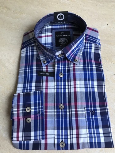 Chemise slim fit easy care à rayures bleu ciel Across | La Redoute