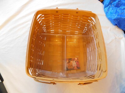 Longaberger Hand Woven Basket with Divided Insert 2000 14