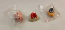 Arbys Looney Tunes Pencil Toppers 3 Porky Pig Yosemite Sam Daffy Duck VTG. 1988