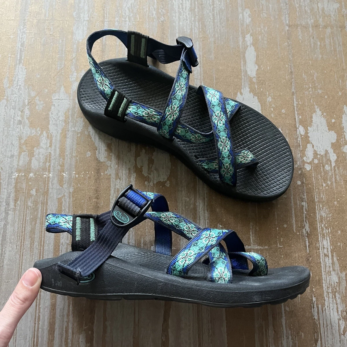 Chacos Z 1 Classic Sandals Green Blue Floral Outdoor Waterproof