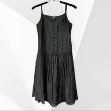 BESS Sleeveless Multilayer Lace Trim Dress Women's Small
