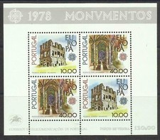 Portugal 1978 - Europa Cept - Monuments - Miniature Sheet - MNH