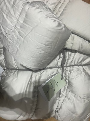 West elm  Tencel Variegated Channel Stitch Comforter full queen 2 std shams