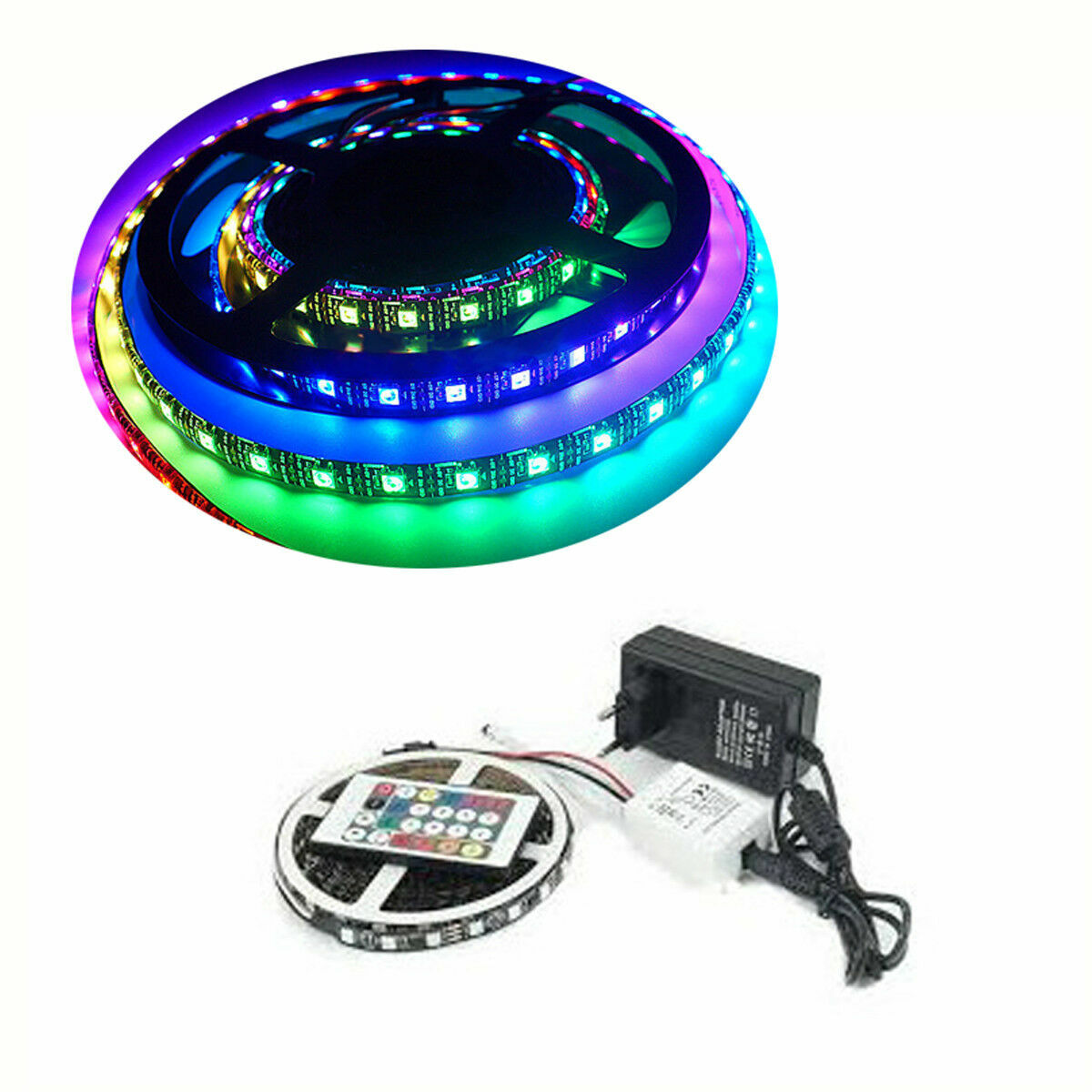 Striscia LED RGB 5050 5m 300 LED Digitale IP20 con Telecomando 7 Colori