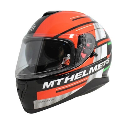MT Thunder SV Pitlane Motorcycle Motorbike Full Face Helmet Green Black  Red