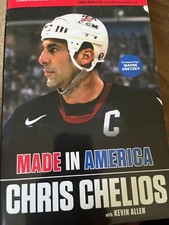 Chris Chelios Made in America, Signed Book Hockey Hall of Fame Detroit Red Wings