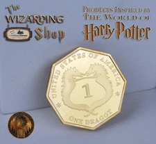One Dragot Coin USA Wizarding, Harry Potter Fantastic Beasts, Gringotts, Galleon