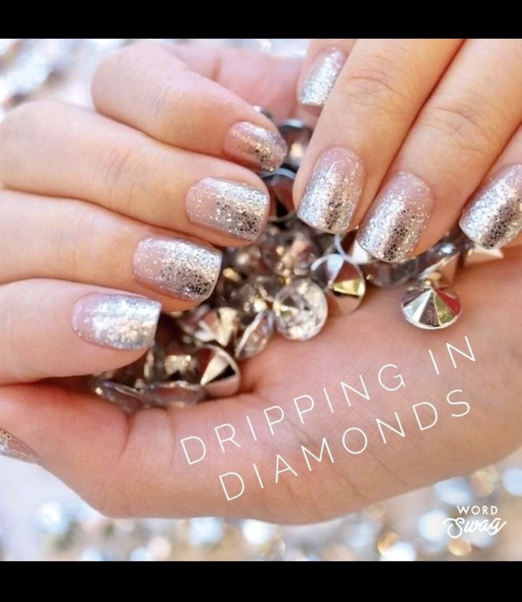 Color Street DRIPPING IN DIAMONDS, Clear Overlay with Silver