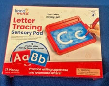 Hand2mind Letter Tracing Sensory Gel Pad with Stylus 16 Double Sided Cards