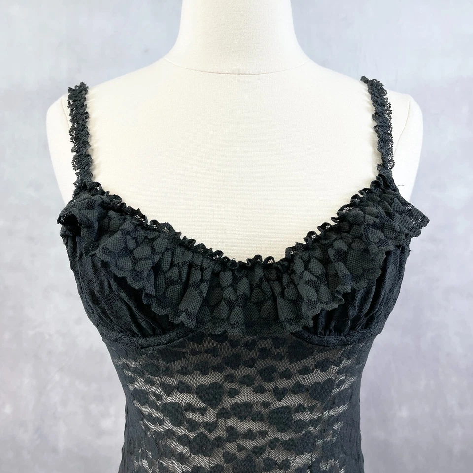 Camiseta sin mangas Babydoll Victoria's Secret The Lacie Cami transparente talla pequeña hada caprichosa Foto 2 de 4