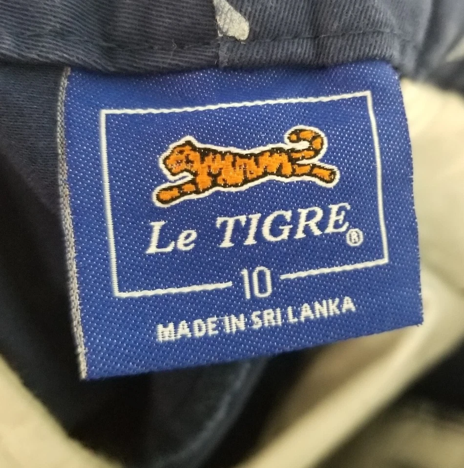 Le Tigre Navy Blue White Sailboats Nautical Mid/High Rise 5" Chino Shorts Sz 10 Foto 3 de 4