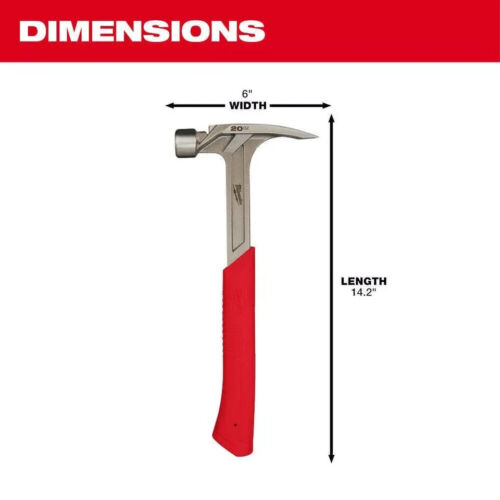 Milwaukee 48-22-9020 20 once martello artiglio liscio viso strappato con maniglia design fascio I - Foto 2 di 7