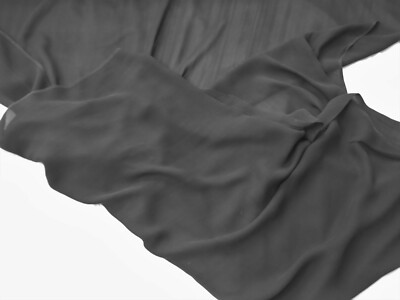 Chocolate Brown Stretch Silk Georgette fabric 1 linear yard BTY 43 1/2'' wide