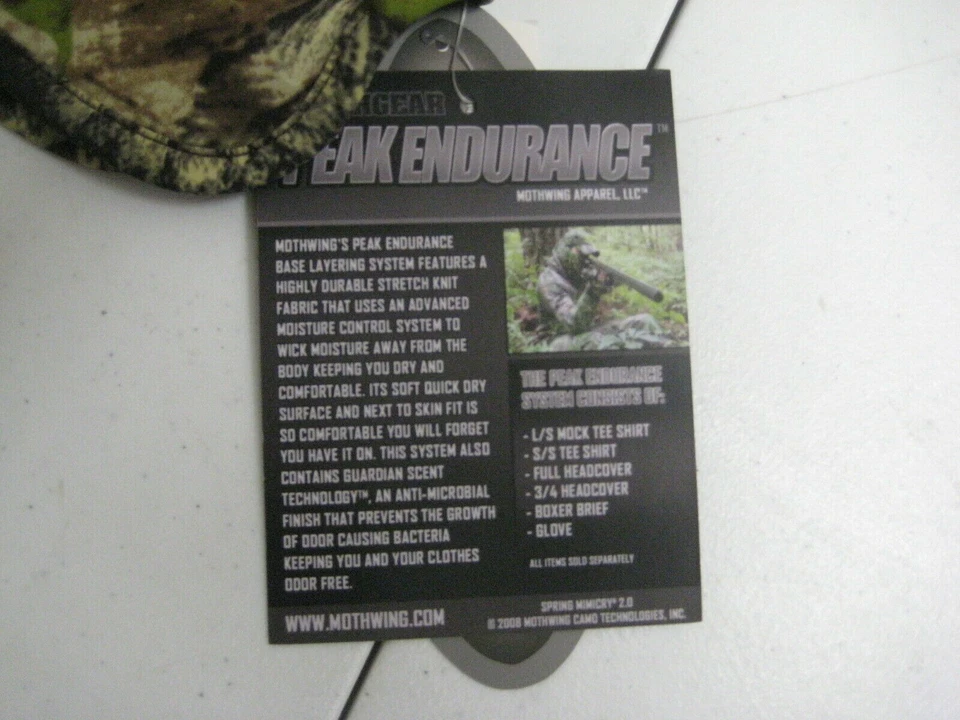  Deer Bow Turkey Hunting Camo 3/4 Facemask Hood Hat Mothwing Spring Green Leaf - Image 4 of 4