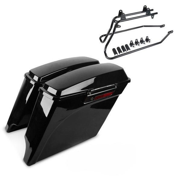 Set Mit Seitenkoffer Und KofferträGer FüR Harley Davidson Heritage Softail Class-image