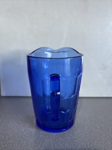 Vintage "Shirley Temple" 4,5" Hazel Atlas Co. Kobaltblau Glas Milchkännchen! 30er Jahre - Bild 4 von 6
