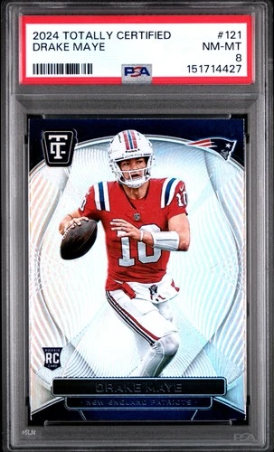 2024 PANINI TOTALLY CERTIFIED #121 DRAKE MAYE ROOKIE RC PSA 8
