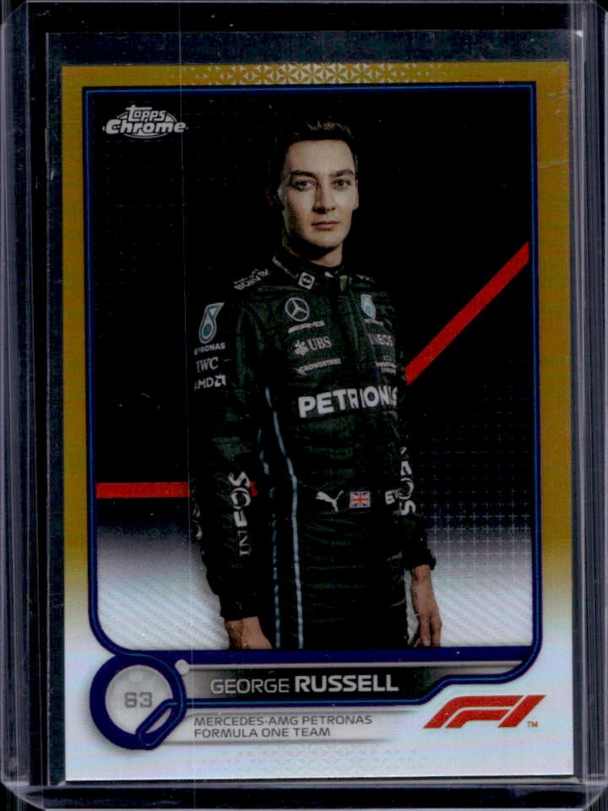 2022 Topps Chrome F1 George Russell Gold/Purple Refractor #17