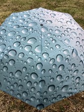 Umbrella - Rain Drops, Fog, Rainy Day Accessory, Compact Travel Canopy NEW