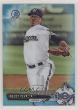 2017 Bowman Draft Chrome Sky Blue Refractor 48/399 Freddy Peralta #BDC-29 06z2