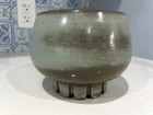 Vintage Frankoma Pottery Planter  Cogwheel 235 Bowl Moss Blue