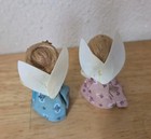 Lot 2 Vintage Miniature Wooden Angel Ornaments 2.25” Tall Cute! — photo 2