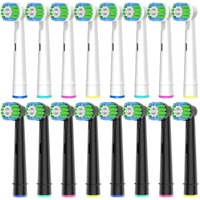 16 Pack Precision Replacement Brush Heads Compatible with Oral B Braun Electr...