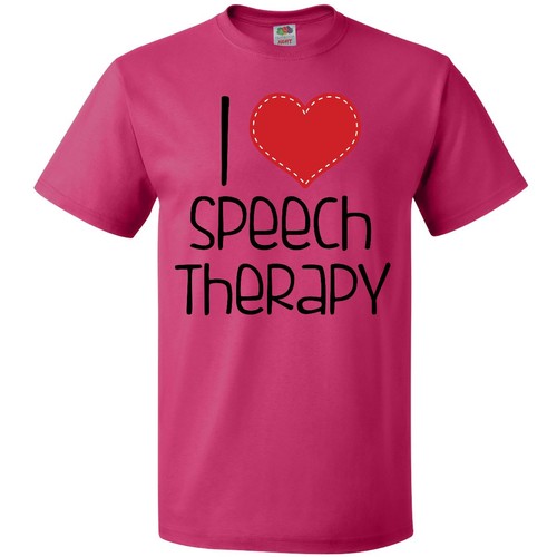 Inktastic I Heart Speech Therapy T-Shirt Therapist Love Occupations Mens Adult