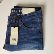 American Rag Mid-Rise Jeans Blue Dark Wash Cloud Stretch Size 3/4 Indie Minimal